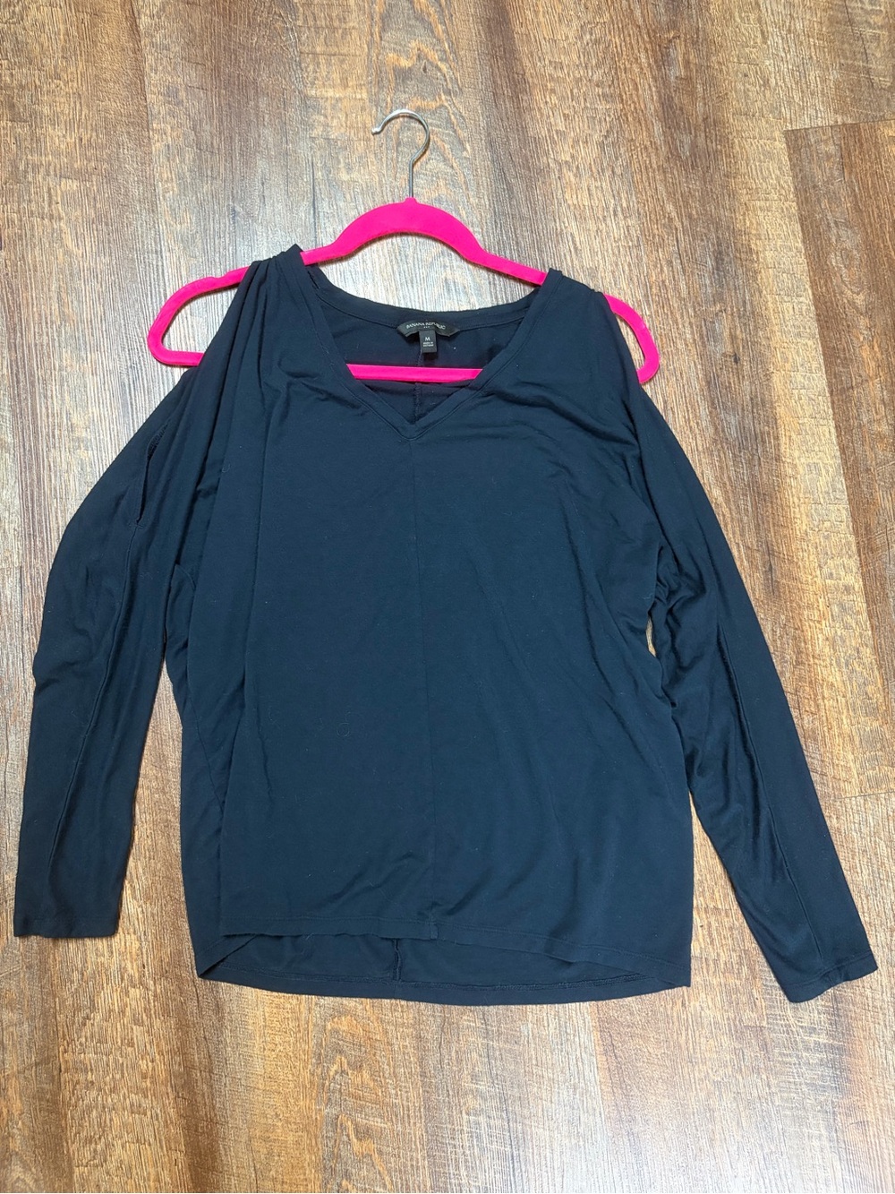 Banana Republic Navy Long-Sleeve V-Neck Top